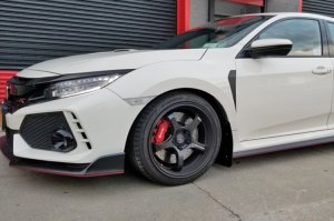 Honda Civic Type R Mud Flap - Rally Armor - UR Black Logo - White - `17-`22 Honda Civic Type R Mud Flap - Rally Armor - UR Black Logo - White - `17-`22